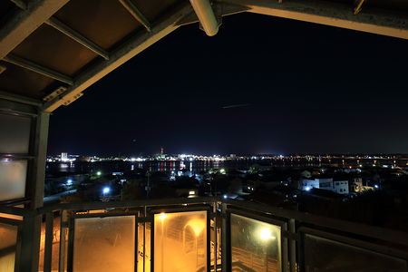 展望台から見渡せる銚子方面の夜景