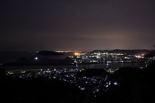 有田川を中心とした夜景（北北東方向）