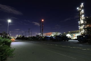 千鳥町　日本合成樹脂前の夜景スポット写真（3）class=