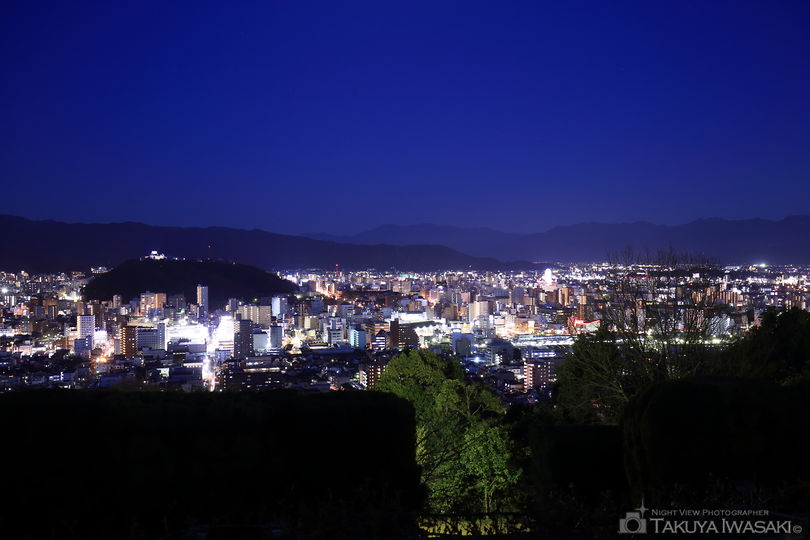松山総合公園 展望広場の夜景スポット写真（1）