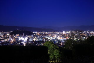 松山総合公園 展望広場の夜景