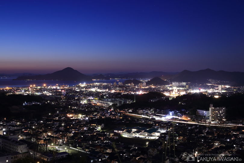 松山総合公園 展望広場の夜景スポット写真（4）