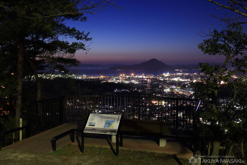 松山総合公園 展望広場の夜景スポット写真（5）