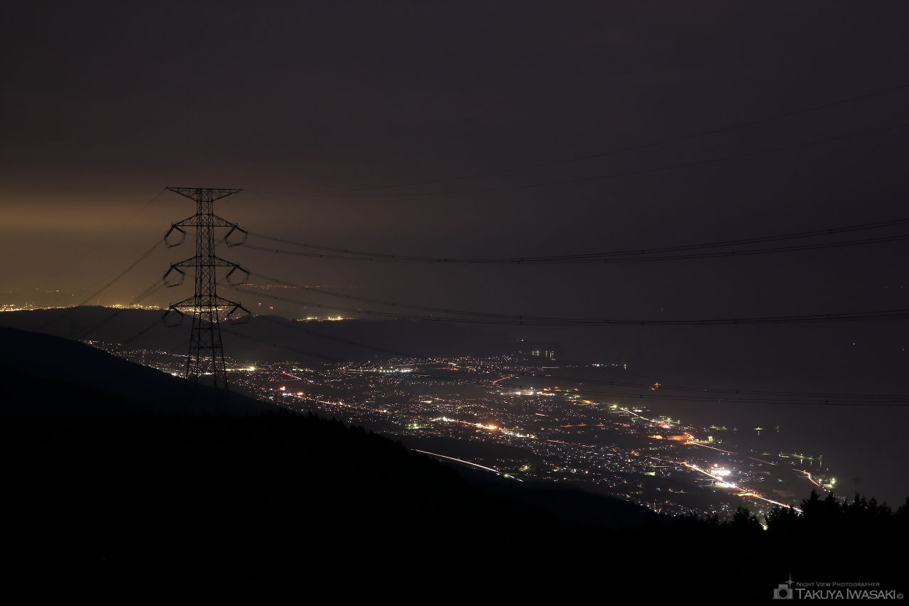 翠波高原 翠波北峰展望台の夜景スポット写真（1）