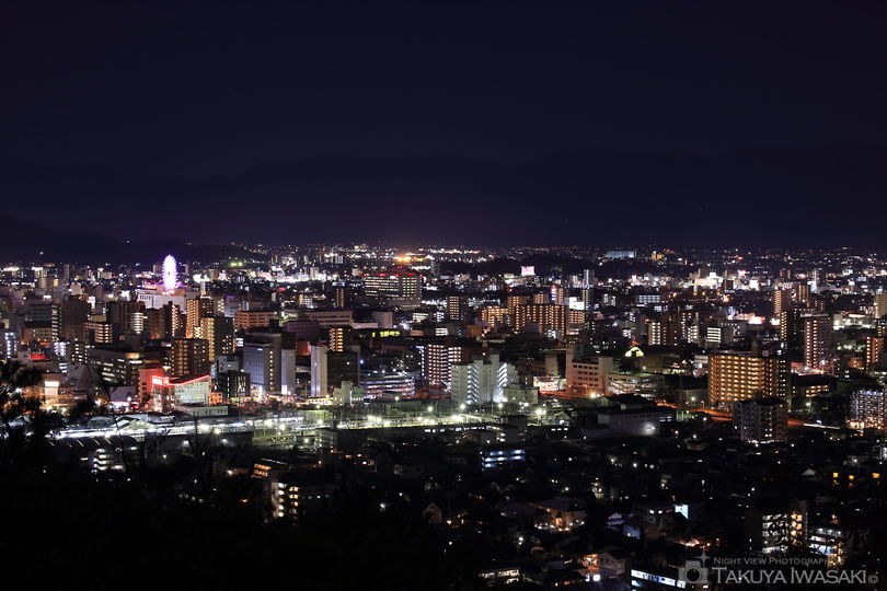 松山総合公園 東屋の夜景スポット写真（1）