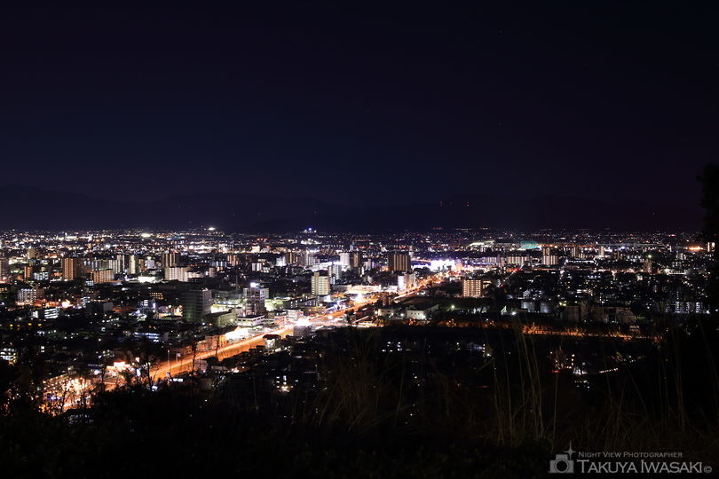 松山総合公園 東屋の夜景スポット写真（2）