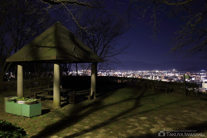 松山総合公園 東屋の夜景スポット写真（3）