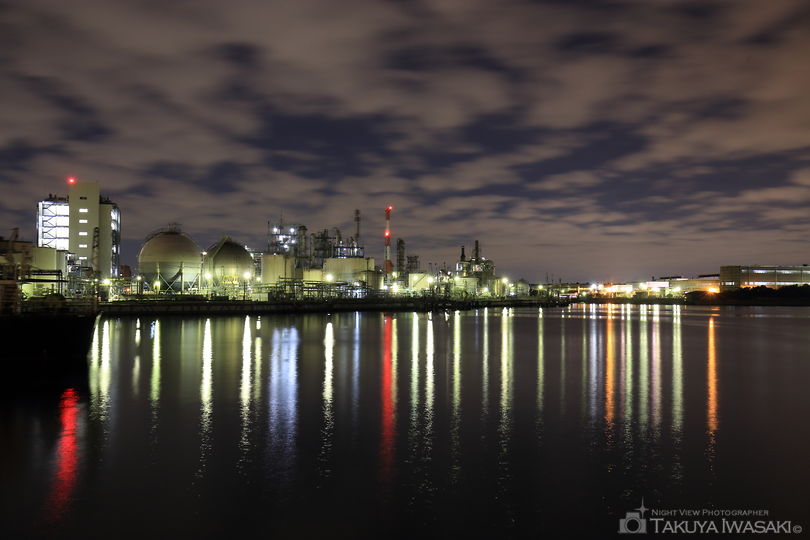 千鳥町 三菱化学物流前の夜景スポット写真（1）