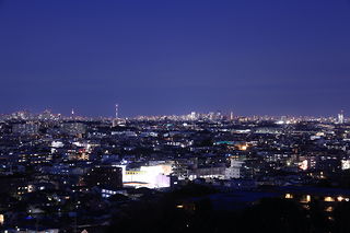 生田配水池の夜景スポット写真（3）class=