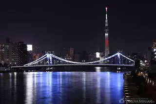 隅田川大橋 北側の夜景