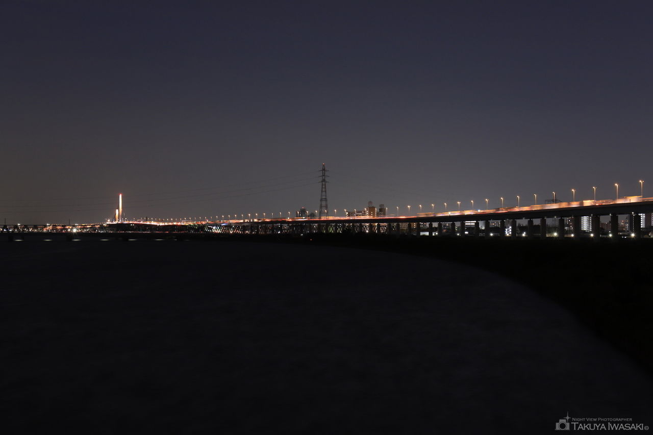 小松川大橋の夜景スポット写真（2）