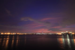 大黒海釣り施設の夜景スポット写真（2）class=