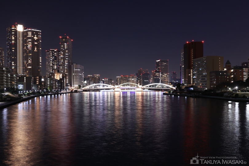 佃大橋・西側の夜景スポット写真（1）