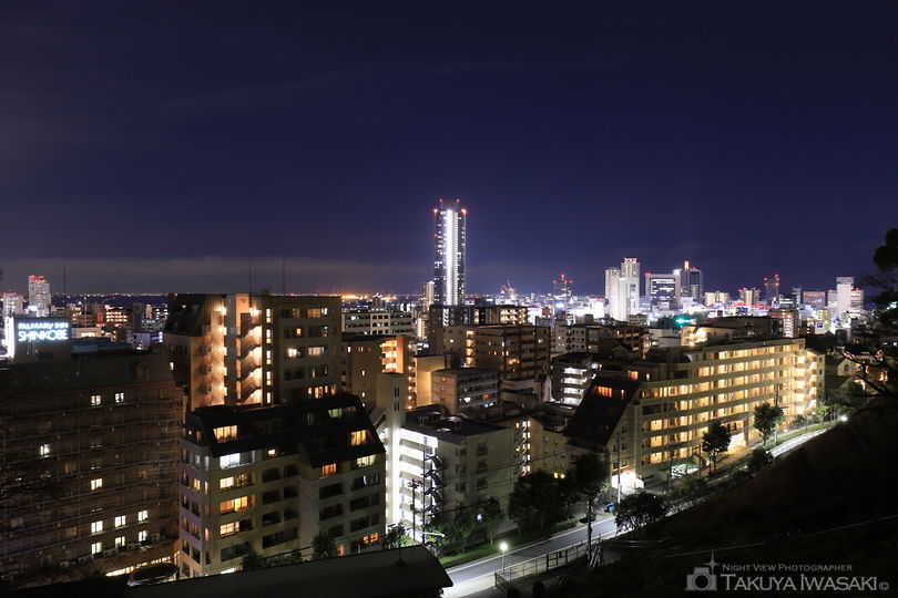 北野遊歩道の夜景スポット写真（1）