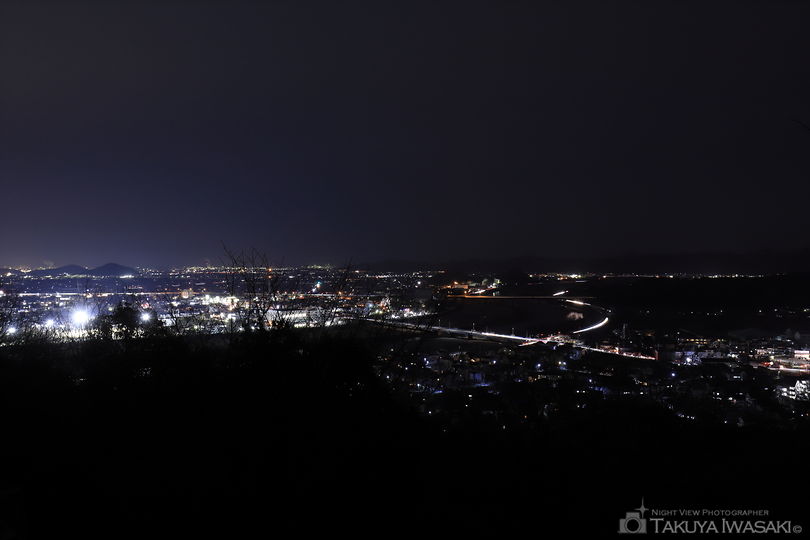 白鷺山公園の夜景スポット写真（1）