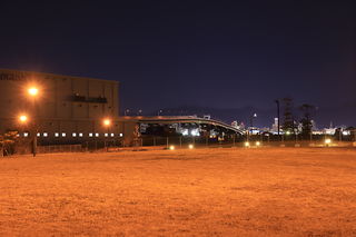空港島東緑地の夜景スポット写真（1）class=