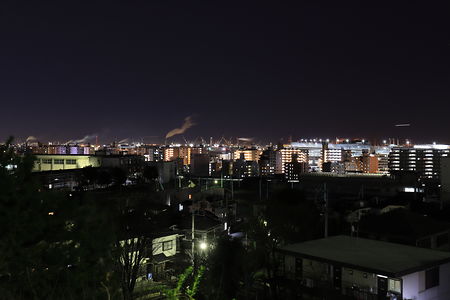 岸谷二丁目公園の夜景