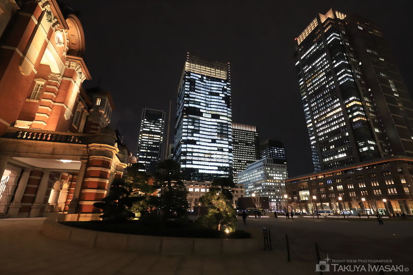 東京駅・丸の内駅前広場の夜景スポット写真（5）
