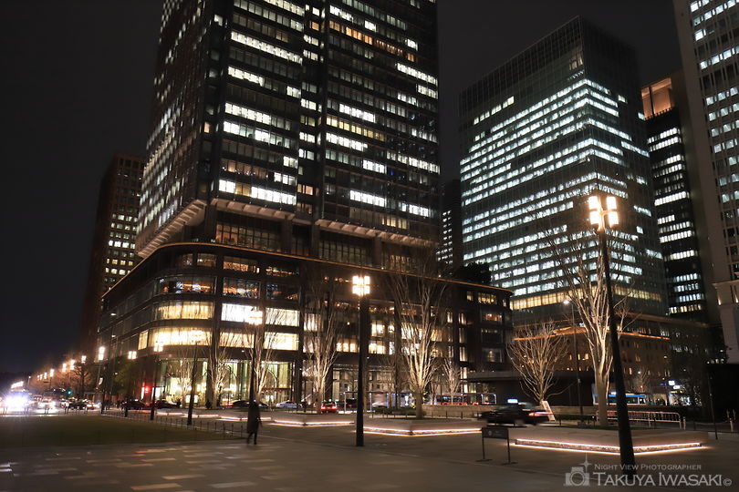 東京駅・丸の内駅前広場の夜景スポット写真（6）