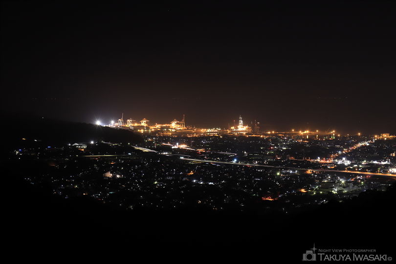 山原・清水港側の夜景スポット写真（1）