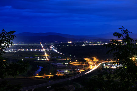 嵐山展望台の夜景スポット写真（2）class=