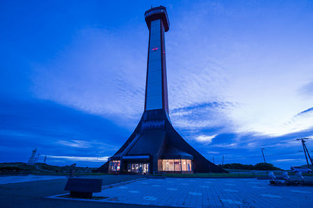 稚内公園　開基百年記念塔の夜景スポット写真（6）class=