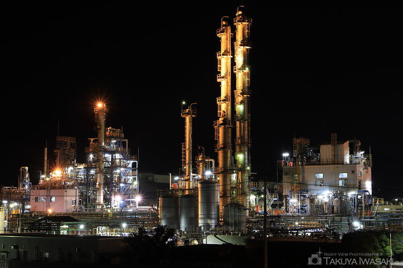 イハラニッケイ化学工業前の夜景スポット写真（2）