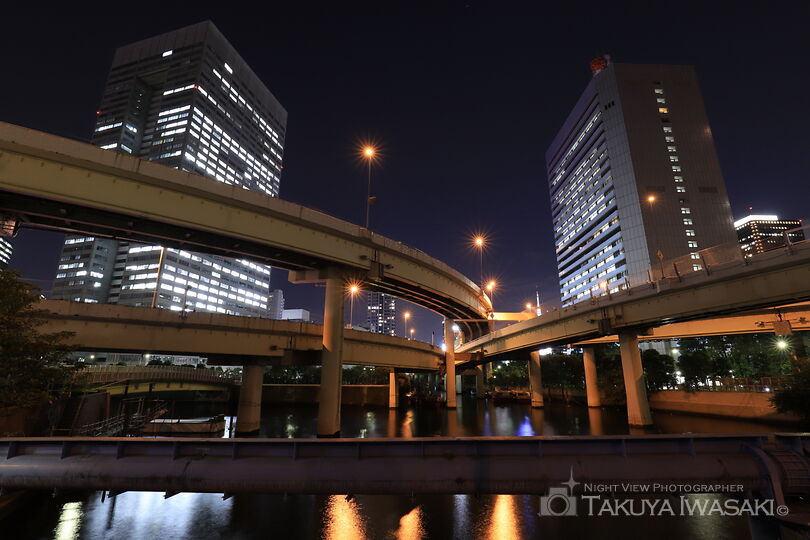 浜崎橋ジャンクションの夜景スポット写真（1）