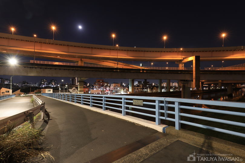 荒川河川敷（堀切小橋）の夜景スポット写真（6）