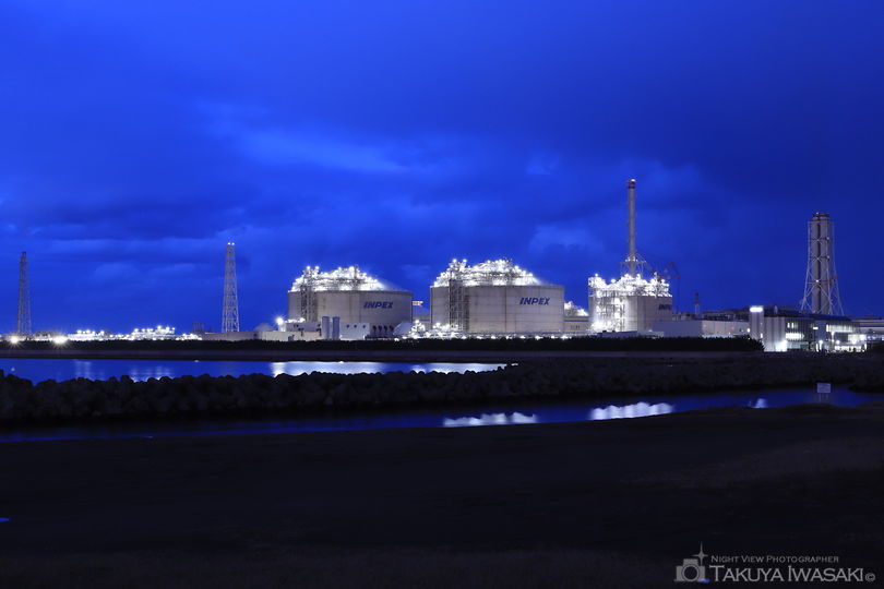 黒井漁港の夜景スポット写真（1）