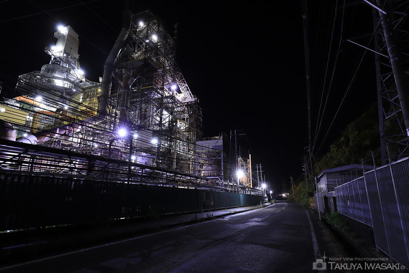 青海 黒部川電力 青海変電所付近の夜景スポット写真（1）