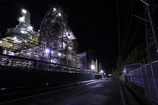青海 黒部川電力 青海変電所付近の夜景スポット写真（1）class=