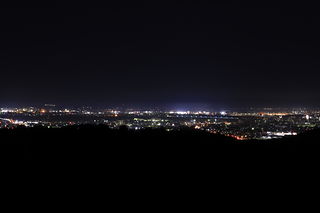 長岡市内中心部の夜景