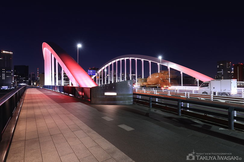 築地大橋 西側歩道の夜景スポット写真（6）