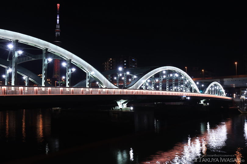 隅田川テラス 厩橋付近の夜景スポット写真（2）