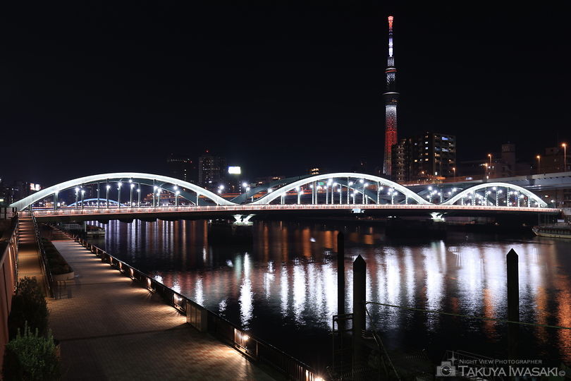 隅田川テラス 厩橋付近の夜景スポット写真（3）