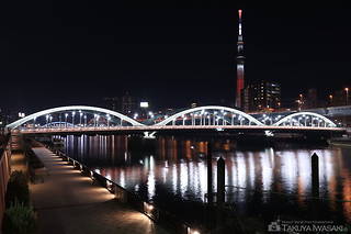 隅田川テラス 厩橋付近の夜景スポット写真（3）class=