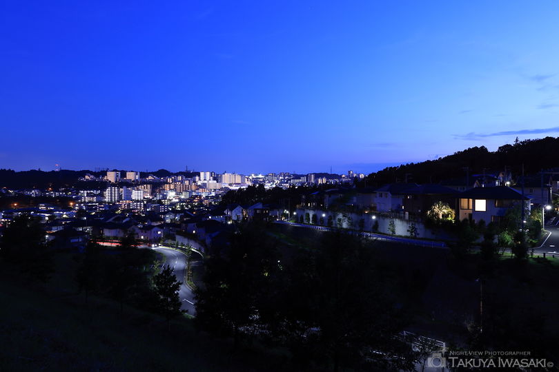堀之内東山そよかぜの道の夜景スポット写真（1）