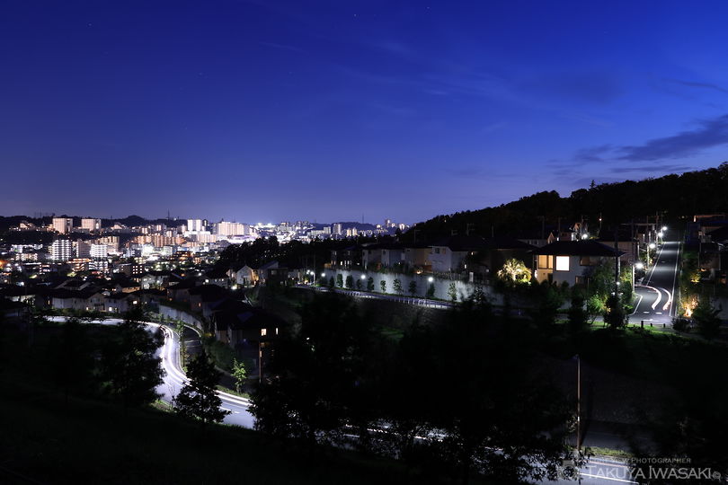 堀之内東山そよかぜの道の夜景スポット写真（3）