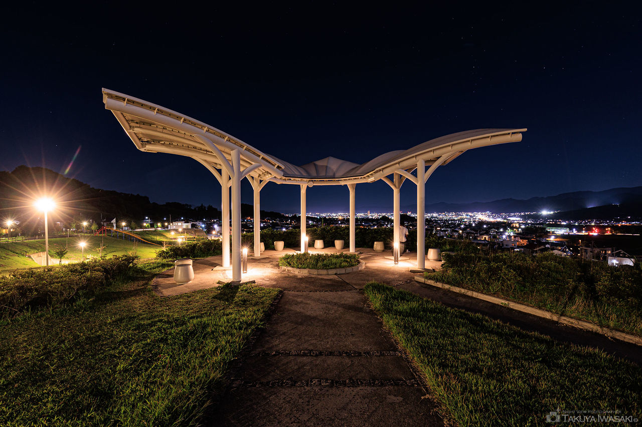 蔵王みはらしの丘公園　展望台の夜景スポット写真（3）