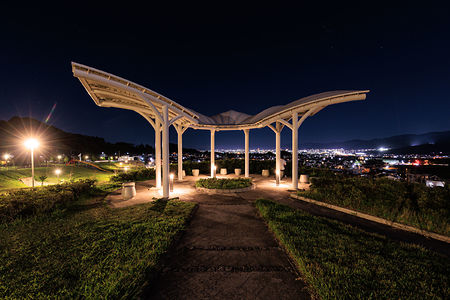 蔵王みはらしの丘公園　展望台の夜景スポット写真（3）class=