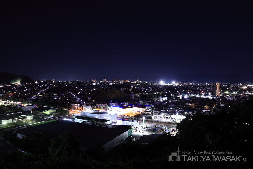 山家城址散策路　見晴らし台の夜景スポット写真（1）