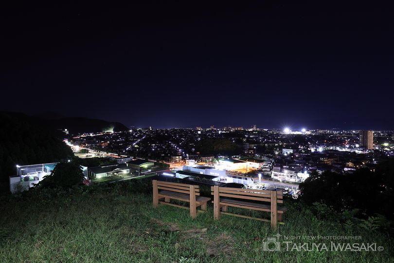 山家城址散策路　見晴らし台の夜景スポット写真（4）