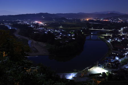 最上川を中心とした夜景