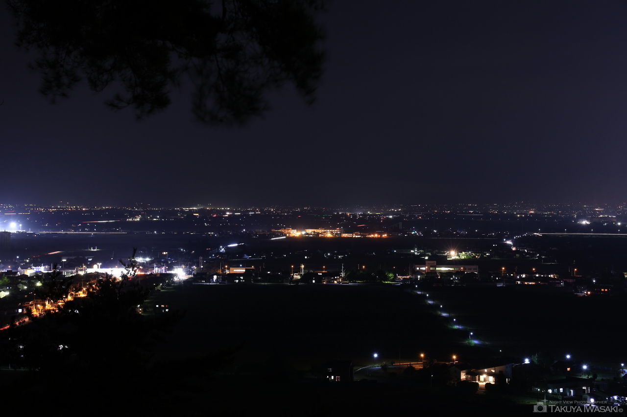 白鳳山公園 お茶屋場跡の夜景スポット写真（2）