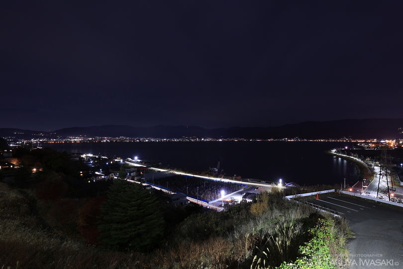 諏訪湖SA（上り）の夜景スポット写真（1）