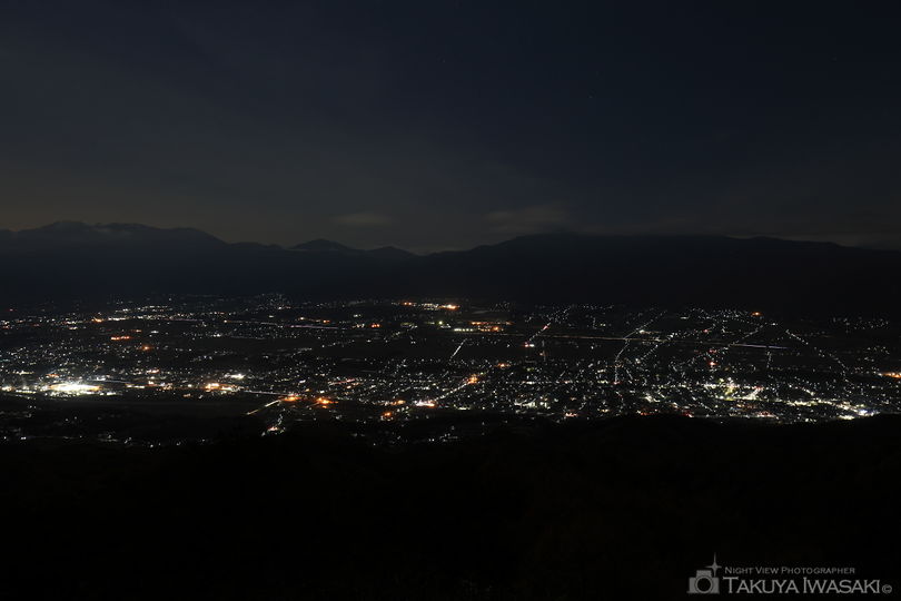 萱野高原の夜景スポット写真（1）