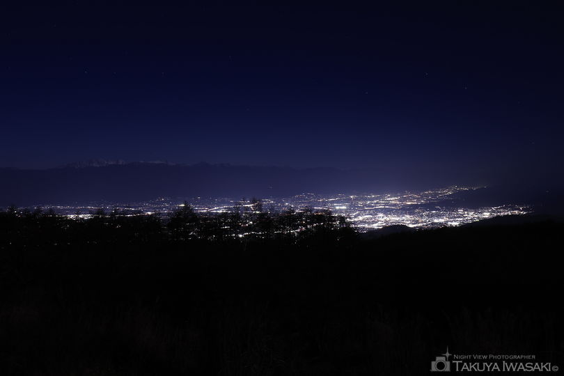 アルプス連峰パノラマ展望台の夜景スポット写真（1）