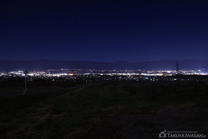 アルプス展望しののめの道の夜景スポット写真（1）