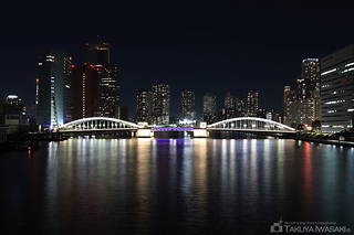 築地大橋 東側歩道の夜景スポット写真（2）class=